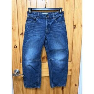 Madewell Women’s The Darted Barrel-Leg Jean Blue Size 25P Boho $148 MSRP